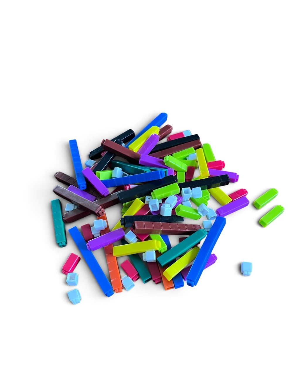 Colorful Linking Math Cubes & Counting Rods Set